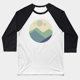 Cute Mountains view illustration Baseball T-Shirt